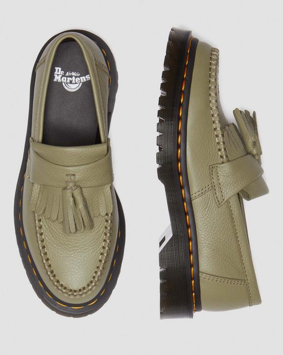Dr. Martens Adrian Virginia Leather Tassel Loafers Verde Oliva | SN-DM84497