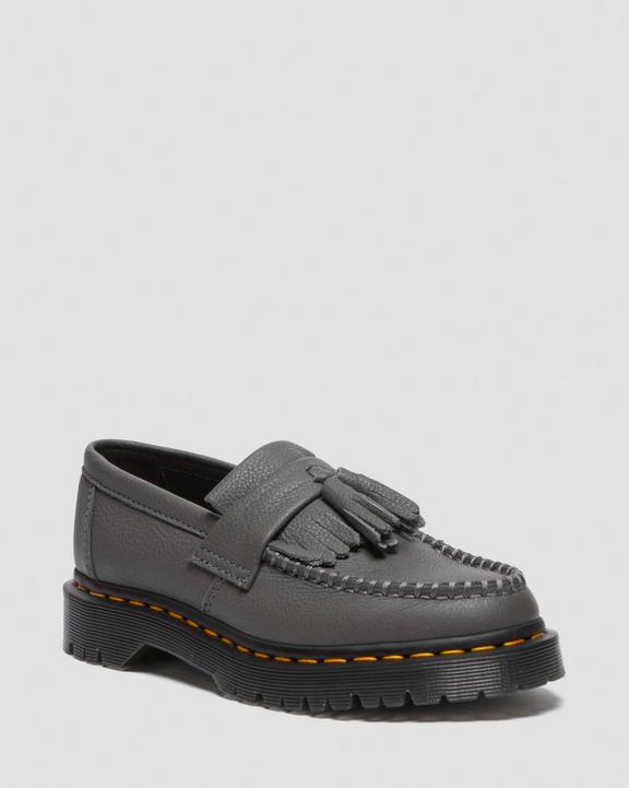 Dr. Martens Adrian Virginia Leather Tassel Loafers Cinzentas | SN-DM84504