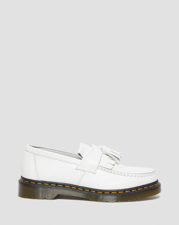 Dr. Martens Adrian Yellow Stitch Leather Tassel Loafers Branco | SN-DM84477