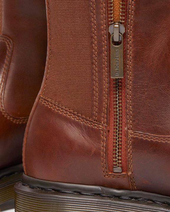 Dr. Martens Amaayah Knee High Leather Boots Marrom | SN-DM84700