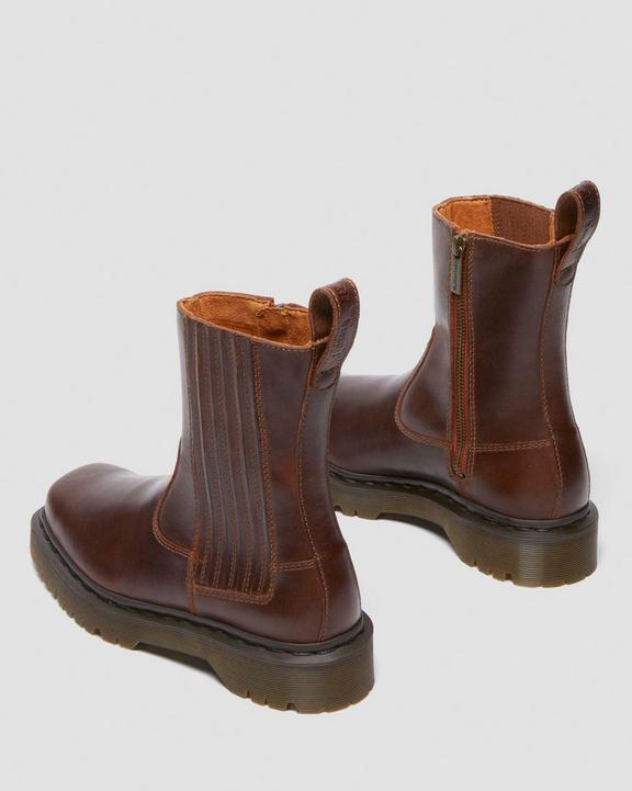 Dr. Martens Amaayah Lo Leather Boots Marrom | SN-DM84698