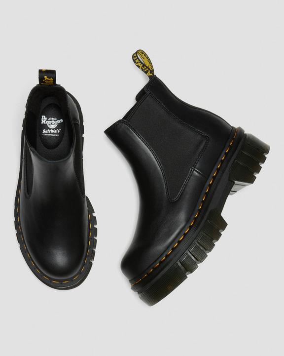Dr. Martens Audrick Nappa Leather Platform Chelsea Boots Pretas | SN-DM84360