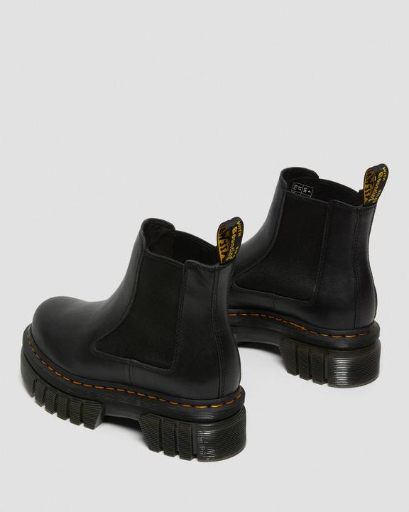 Dr. Martens Audrick Nappa Leather Platform Chelsea Boots Pretas | SN-DM84360