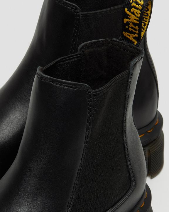 Dr. Martens Audrick Nappa Leather Platform Chelsea Boots Pretas | SN-DM84360