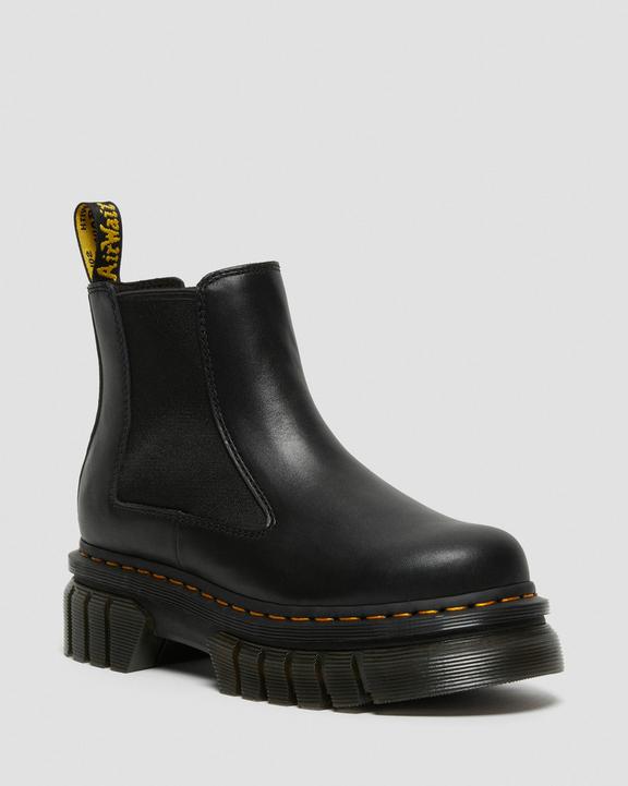 Dr. Martens Audrick Nappa Leather Platform Chelsea Boots Pretas | SN-DM84360