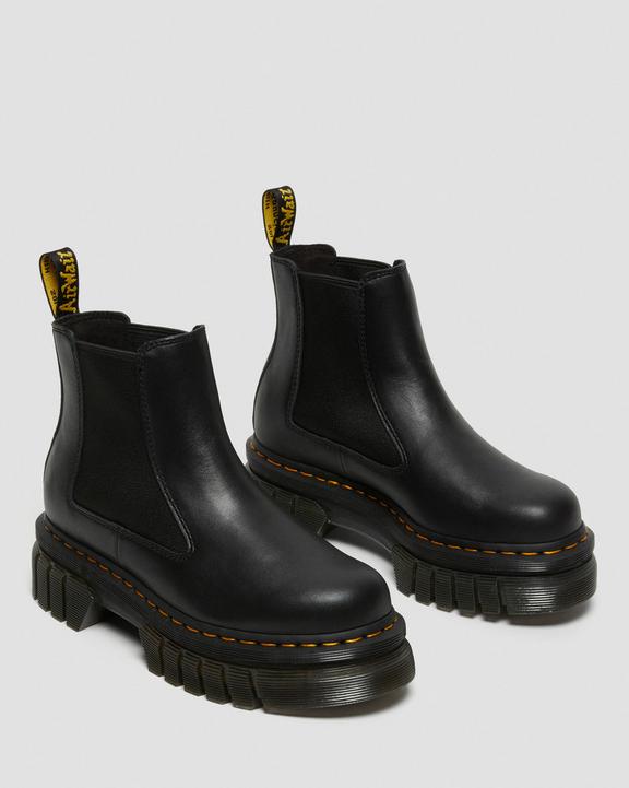 Dr. Martens Audrick Nappa Leather Platform Chelsea Boots Pretas | SN-DM84923