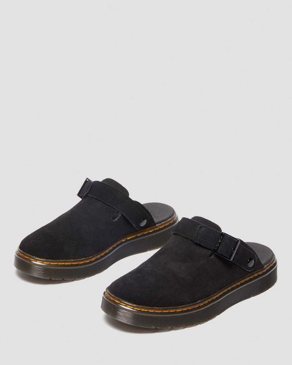 Dr. Martens Carlson Suede Casual Slingback Mules Pretas | SN-DM84957