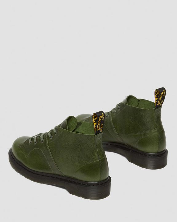 Dr. Martens Church Buckingham Leather Monkey Boots Verdes | SN-DM84265