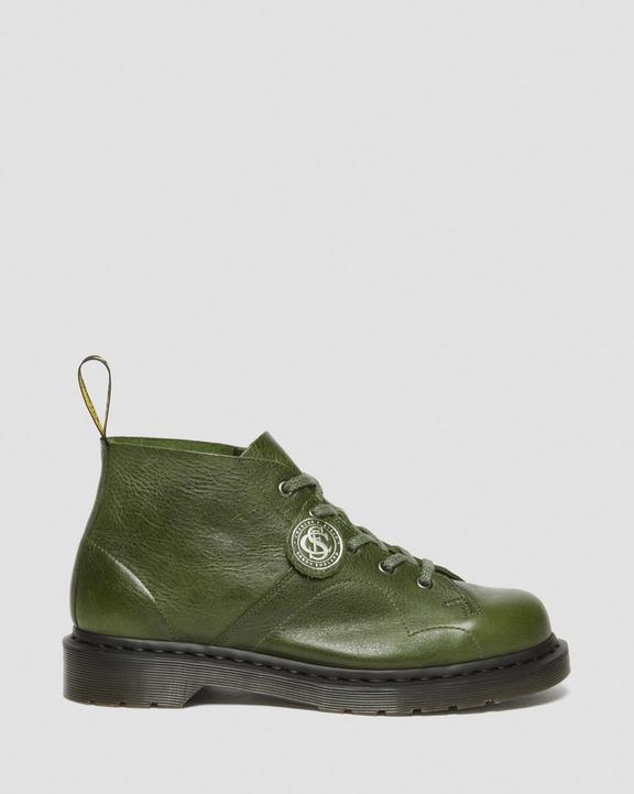 Dr. Martens Church Buckingham Leather Monkey Boots Verdes | SN-DM84265