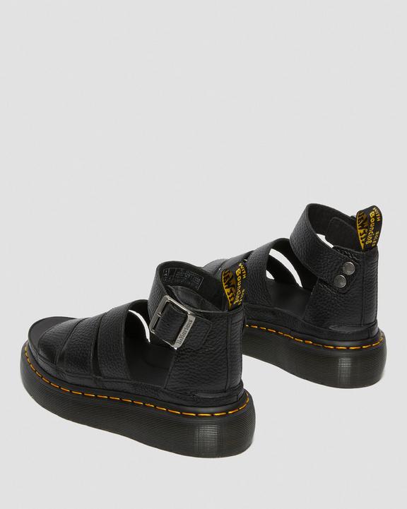 Dr. Martens Clarissa II Leather Platform Sandals Pretas | SN-DM84707