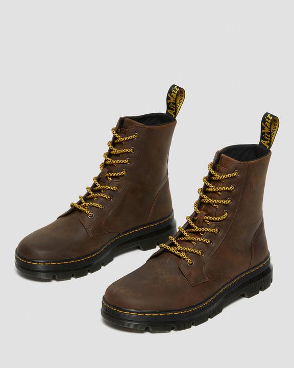 Dr. Martens Combs Crazy Horse Leather Casual Boots Marrom | SN-DM84258