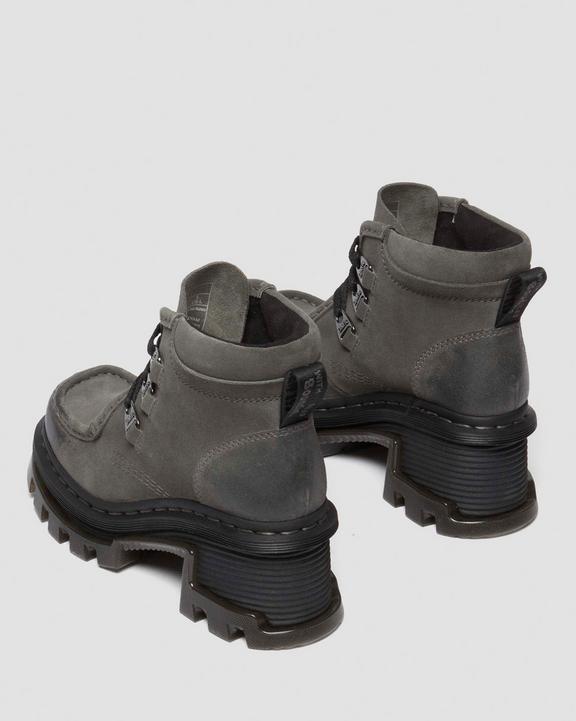 Dr. Martens Corran 3-Eye Suede Heeled Boots Cinzentas | SN-DM84388