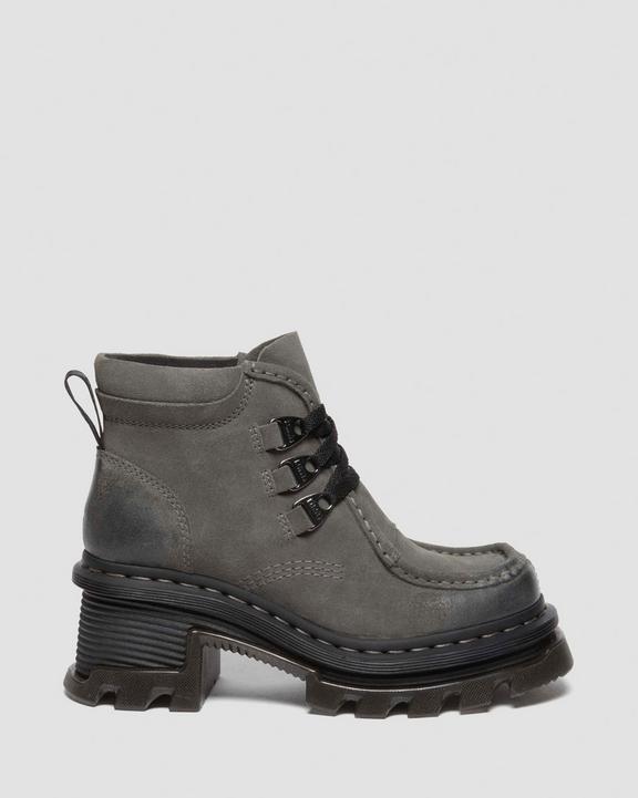Dr. Martens Corran 3-Eye Suede Heeled Boots Cinzentas | SN-DM84388