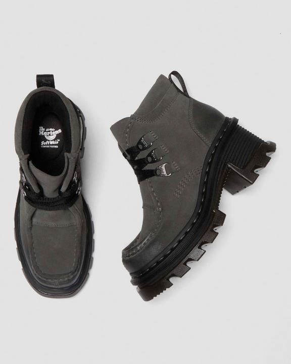 Dr. Martens Corran 3-Eye Suede Heeled Boots Cinzentas | SN-DM84388