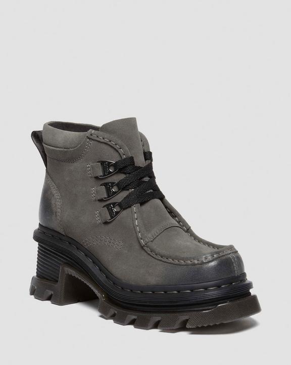 Dr. Martens Corran 3-Eye Suede Heeled Boots Cinzentas | SN-DM84388