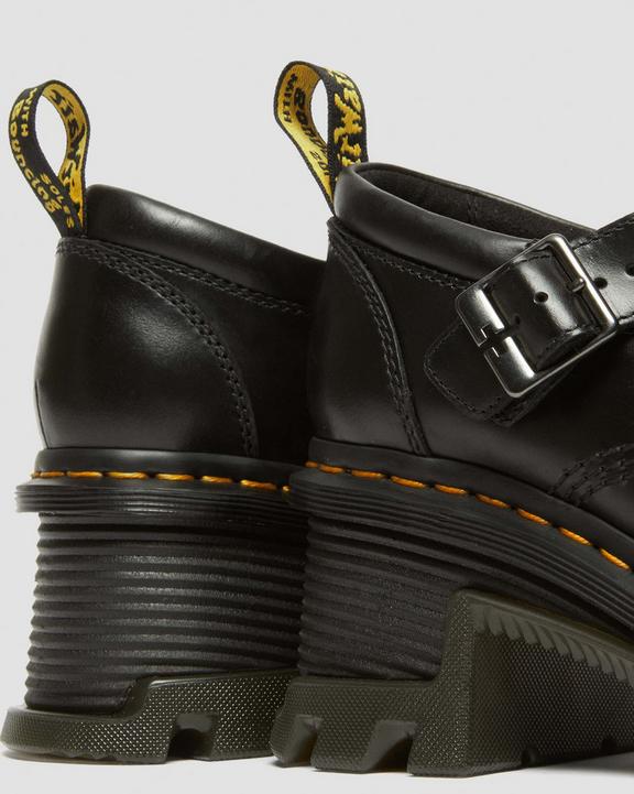 Dr. Martens Corran Atlas Leather Mary Jane Heeled Shoes Pretas | SN-DM84375