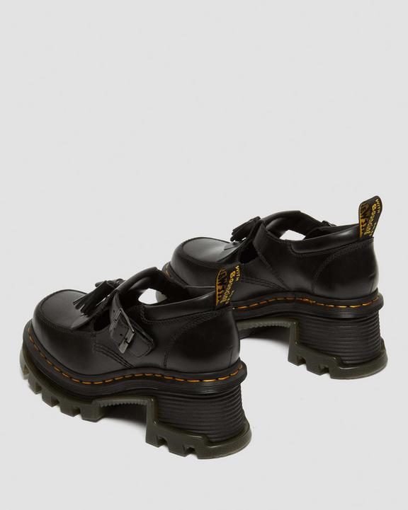 Dr. Martens Corran Atlas Leather Mary Jane Heeled Shoes Pretas | SN-DM84375
