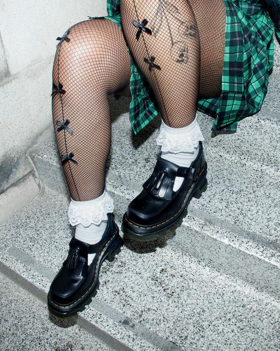 Dr. Martens Corran Atlas Leather Mary Jane Heeled Shoes Pretas | SN-DM84375
