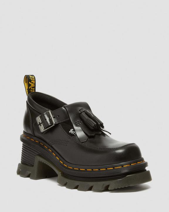 Dr. Martens Corran Atlas Leather Mary Jane Heeled Shoes Pretas | SN-DM84375