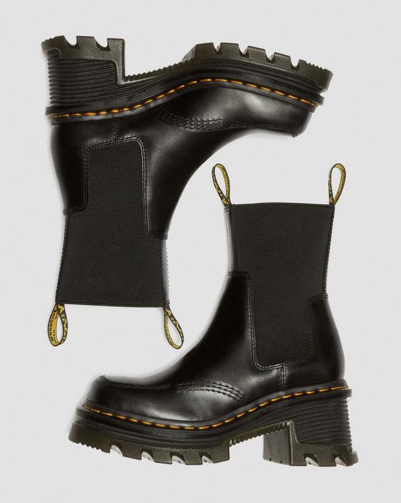 Dr. Martens Corran Chelsea Atlas Leather Heeled Boots Pretas | SN-DM84224
