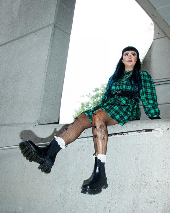 Dr. Martens Corran Chelsea Atlas Leather Heeled Boots Pretas | SN-DM84224