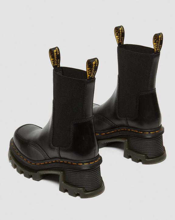 Dr. Martens Corran Chelsea Atlas Leather Heeled Boots Pretas | SN-DM84224