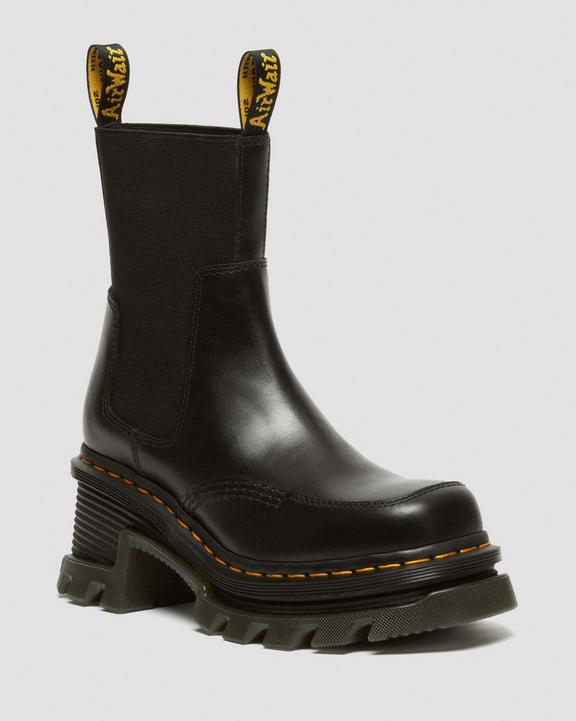 Dr. Martens Corran Chelsea Atlas Leather Heeled Boots Pretas | SN-DM84376