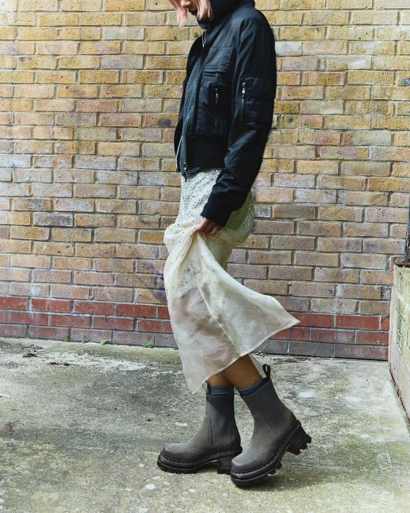 Dr. Martens Corran Chelsea Waxy Suede Heeled Boots Cinzentas | SN-DM84647
