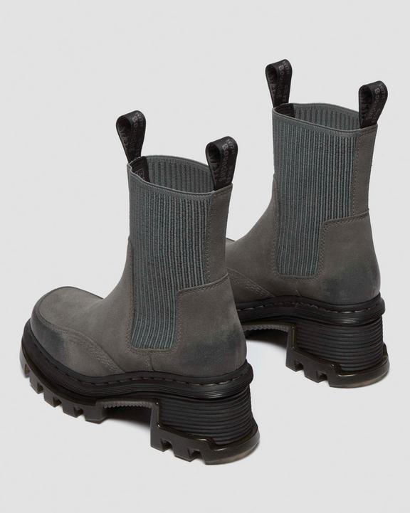 Dr. Martens Corran Chelsea Waxy Suede Heeled Boots Cinzentas | SN-DM84647