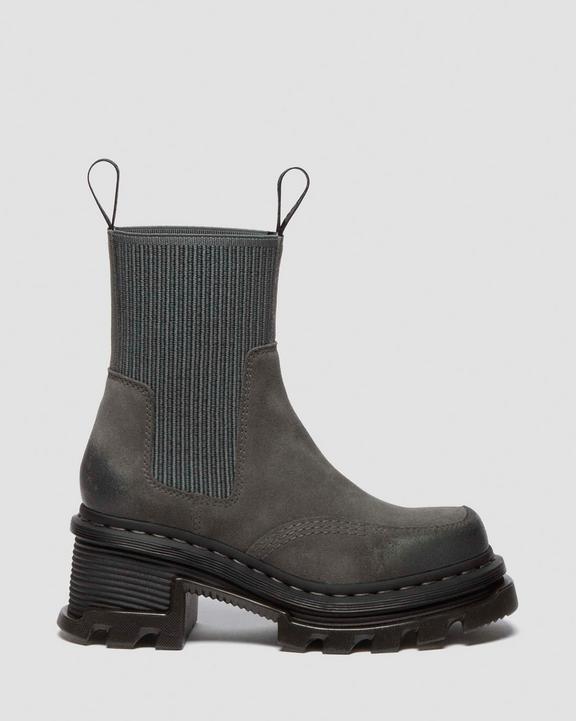 Dr. Martens Corran Chelsea Waxy Suede Heeled Boots Cinzentas | SN-DM84647