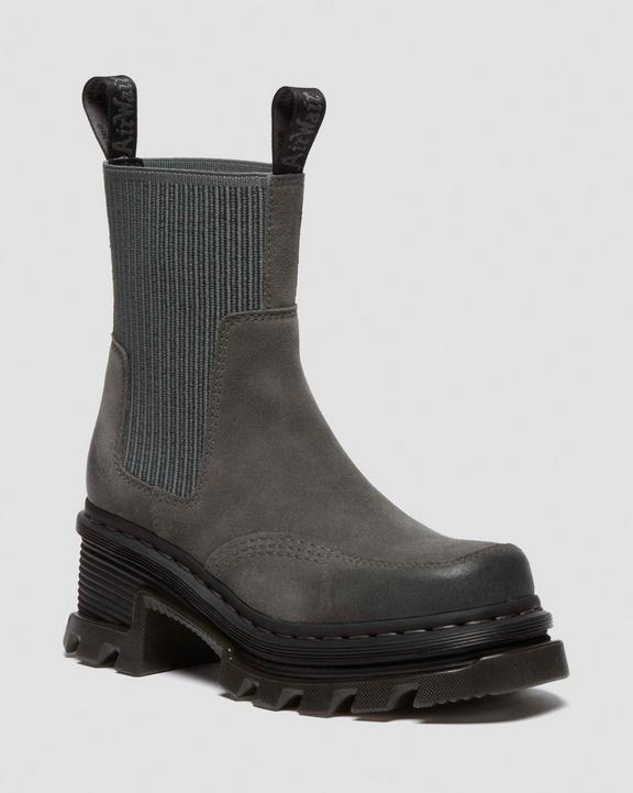 Dr. Martens Corran Chelsea Waxy Suede Heeled Boots Cinzentas | SN-DM84647