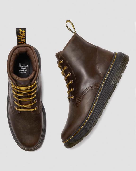 Dr. Martens Crewson Crazy Horse Leather Casual Chukka Boots Marrom Escuro | SN-DM84402