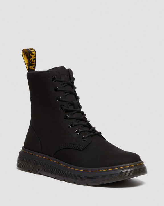Dr. Martens Crewson Nubuck Leather Everyday Boots Pretas | SN-DM84831