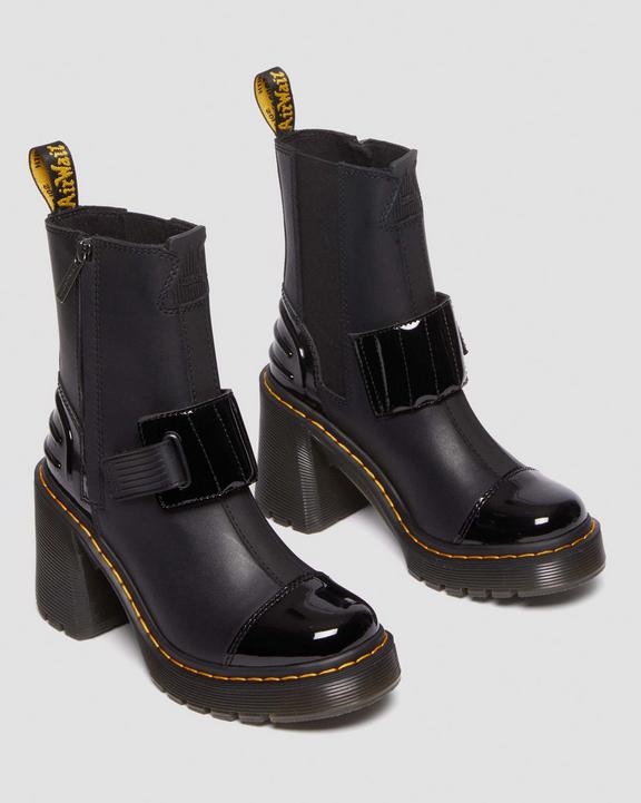 Dr. Martens Gaya Alternative Leather Heeled Chelsea Boots Pretas | SN-DM84675