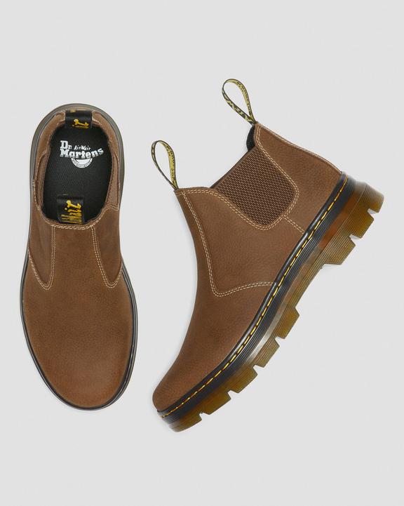 Dr. Martens Hardie II Couro Chelsea Trabalho Boots Creme | SN-DM84803