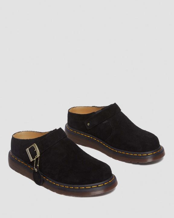 Dr. Martens Isham Desert Oasis Suede Mules Pretas | SN-DM84600
