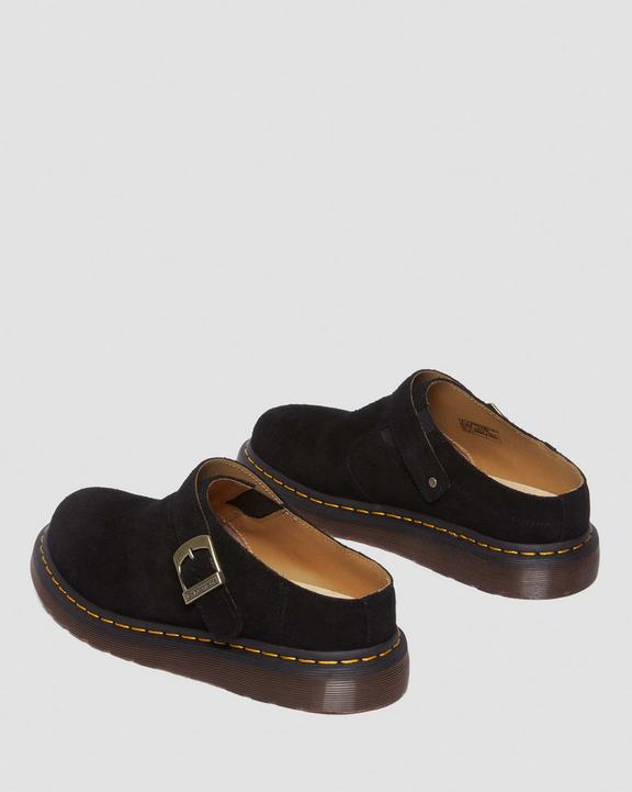 Dr. Martens Isham Desert Oasis Suede Mules Pretas | SN-DM84600