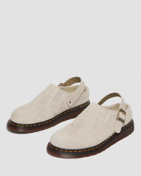 Dr. Martens Isham Faux Shearling Lined Suede Slingback Mules Cinzentas Marrom | SN-DM84580