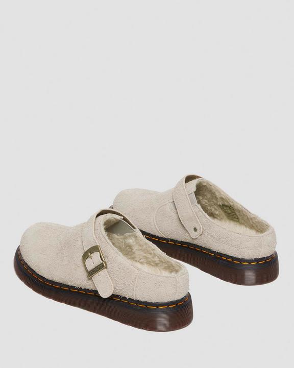 Dr. Martens Isham Faux Shearling Lined Suede Slingback Mules Cinzentas Marrom | SN-DM84580