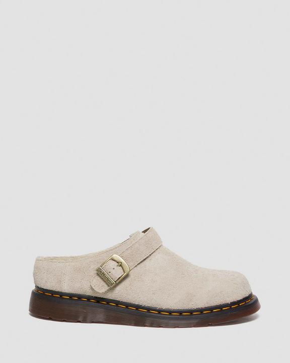 Dr. Martens Isham Faux Shearling Lined Suede Slingback Mules Cinzentas Marrom | SN-DM84580