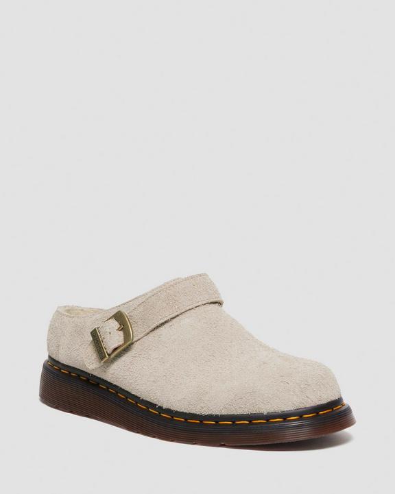 Dr. Martens Isham Faux Shearling Lined Suede Slingback Mules Cinzentas Marrom | SN-DM84580