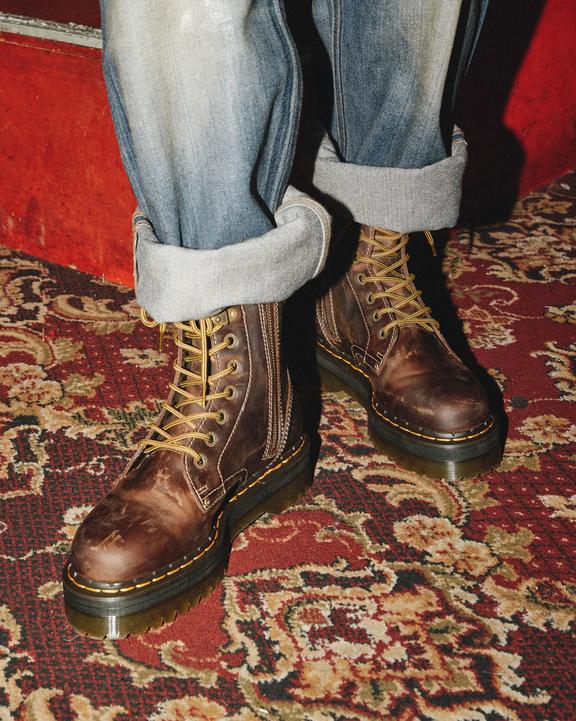 Dr. Martens Jadon Boot Arc Crazy Horse Platforms Marrom | SN-DM85138