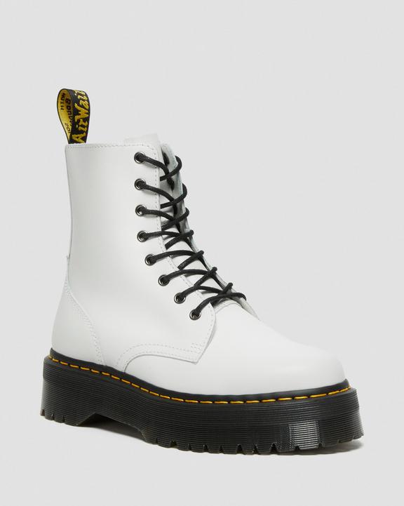 Dr. Martens Jadon Boot Smooth Leather Platforms Branco | SN-DM84891