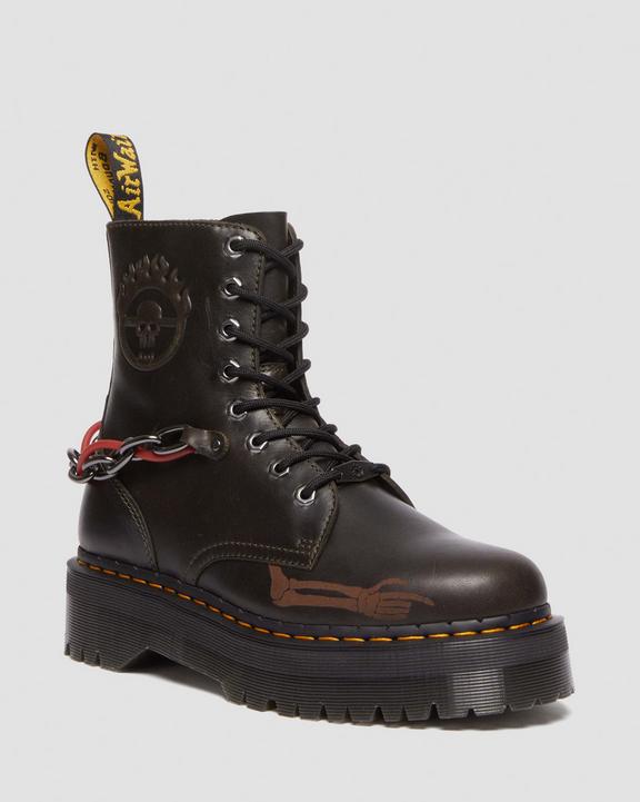 Dr. Martens Jadon Boot WB Mad Max Leather Platforms Cinzentas Escuro Marrom | SN-DM84653