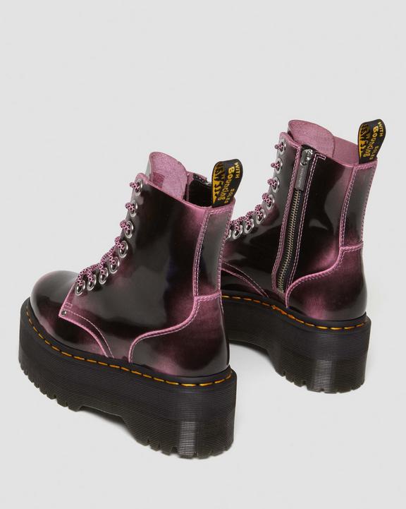 Dr. Martens Jadon Max Boot Distressed Leather Platforms Rosa | SN-DM85117
