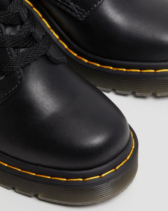 Dr. Martens Jesy Sendal Leather Lace Up Flared Heel Boots Pretas | SN-DM84247