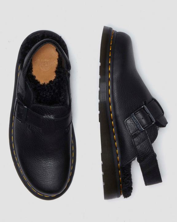 Dr. Martens Jorge II Ambassador Faux Fur Lined Slingback Mules Pretas | SN-DM85080