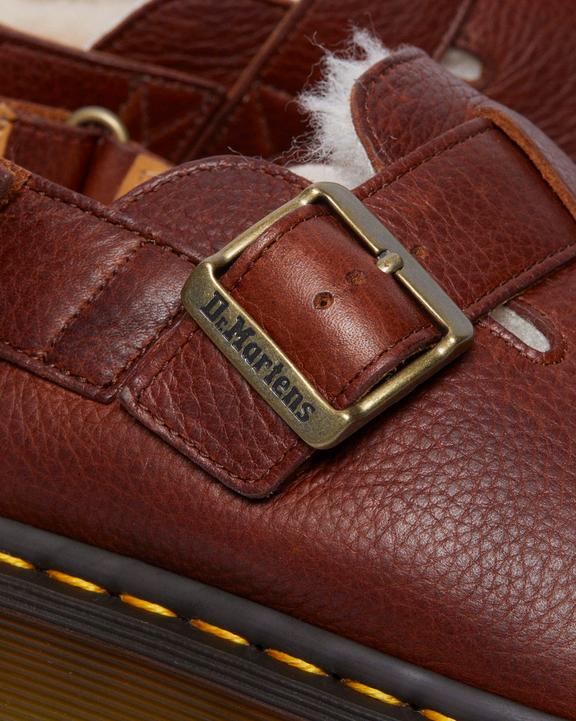 Dr. Martens Jorge II Ambassador Faux Fur Lined Slingback Mules Marrom | SN-DM85085