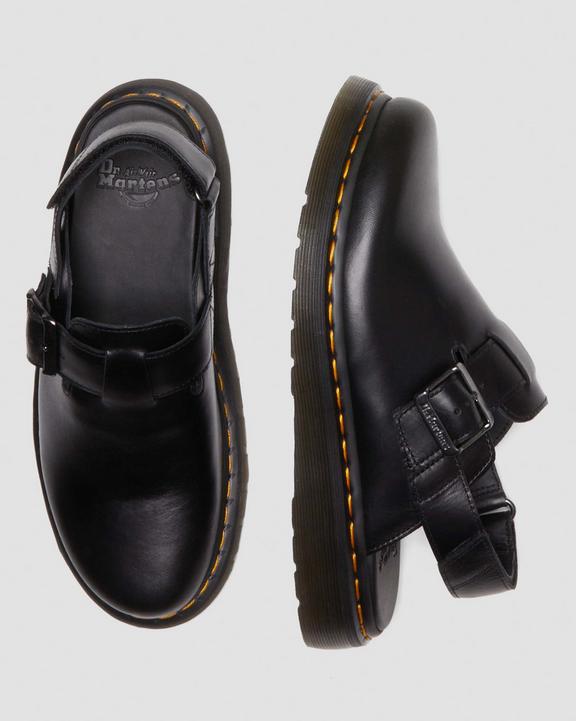 Dr. Martens Jorge II Brando Leather Slingback Mules Pretas | SN-DM85092