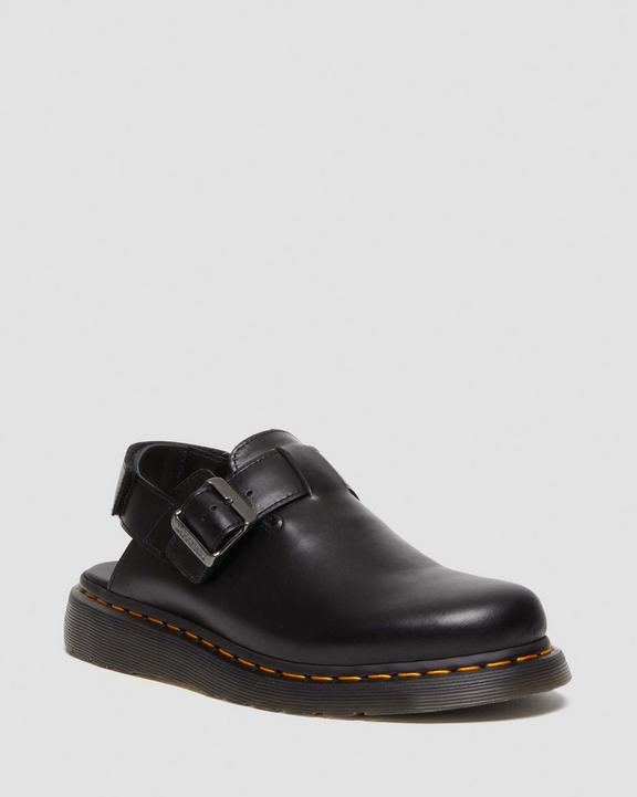 Dr. Martens Jorge II Brando Leather Slingback Mules Pretas | SN-DM85092